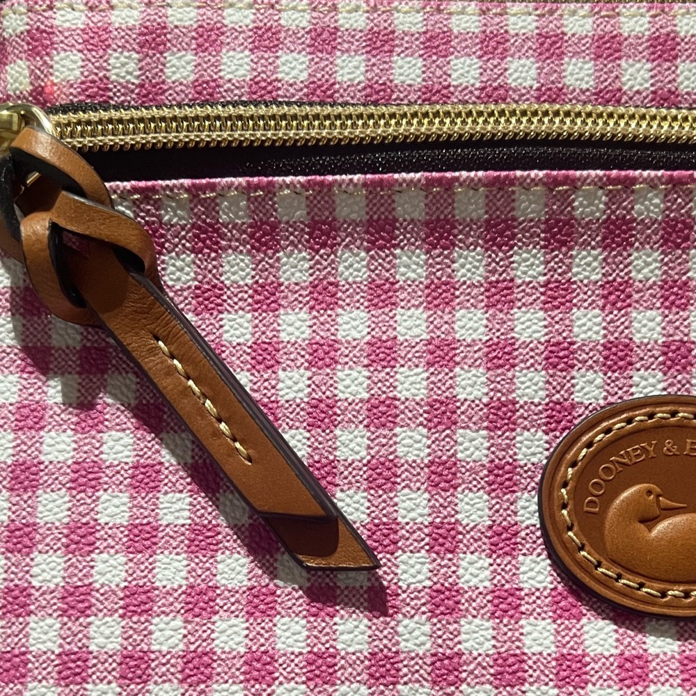 Dooney & Bourke Gingham Tech Top Zip Pouch - Picture 4 of 6